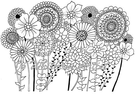 wild flowers colouring page adult coloring colouring flower coloring
