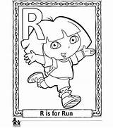 Alphabet Doras Coloring Pages Fun Kids Dora sketch template