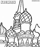 Kremlin Coloring Pages Cathedral St Basil sketch template