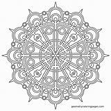Coloring Geometric Pages Mandala Printable Color Complex Kids Square Colouring Geometry Print Pattern Adult Sacred Patterns Advanced Mandalas Sheets Pdf sketch template