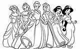 Coloring Disney Pages Princess Characters Worksheets Via Tag sketch template