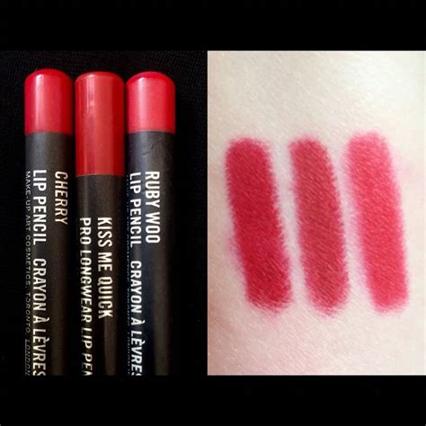 Red Mac Lip Pencils In Cherry Kiss Me Quick And Ruby Woo