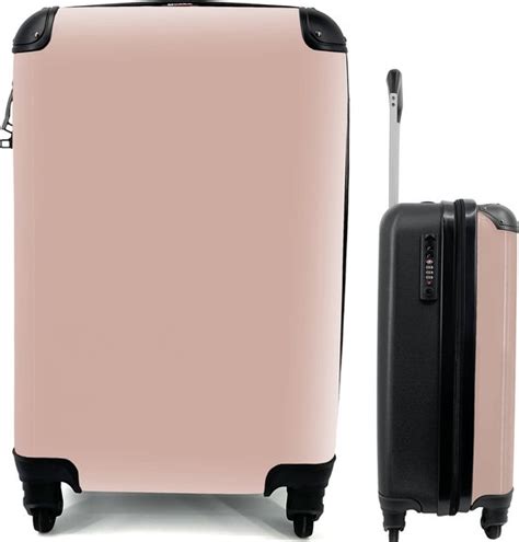sleevesandcases koffer roze effen handbagage koffer trolley reiskoffer bolcom