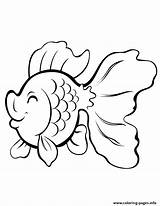 Fish Gold Coloring Cartoon Pages Drawings Cute Visit Print sketch template