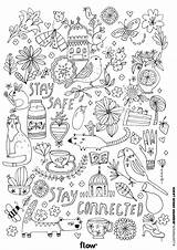 Coloring Pages Magazine Comforting Flow Orkin Lewis Jennifer Drawings sketch template