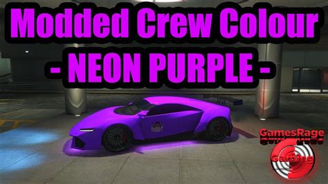 gta modded crew colour neon generic purple glow   dark