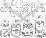 Coloring Scout Cub Pages Minions Printable Compassion Leader Despicable Akela Blue Gold Table Minion Great Banquet Council Scouts Training Decoration sketch template