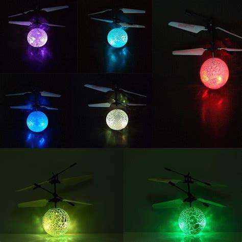 pk flying ball helicopter toy led light  rc style induction drone kids adults ebay