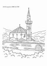 Mosque Coloring Pages Edupics Large sketch template