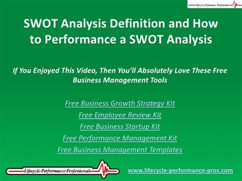 Video Swot Analysis Definition And How To Performance A Swot Analysis