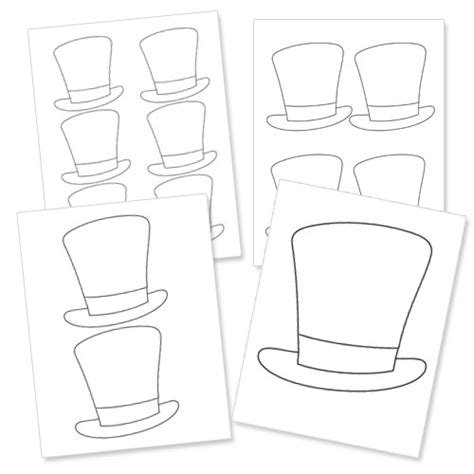 images  printable hat patterns mad hatter top hat pattern