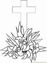 Coloring Pages Printable Cross Easter Kids Friday Good Crosses Lily Print Color Drawing Flowers Christian Book Colouring Children Jesus Pintables sketch template