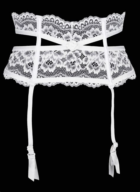 angelic white lace garter belt by axami lingerie eye kandee lingerie