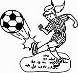 Soccer Coloring Pages Girl Playing Getcolorings Printable sketch template