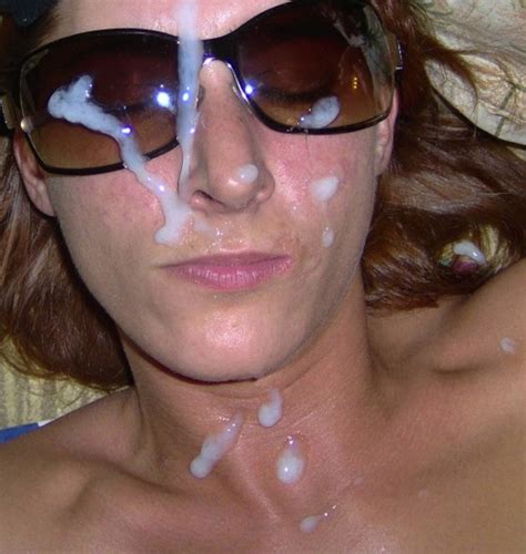 girl with glasses cum covered face milf picture