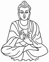 Bouddha sketch template