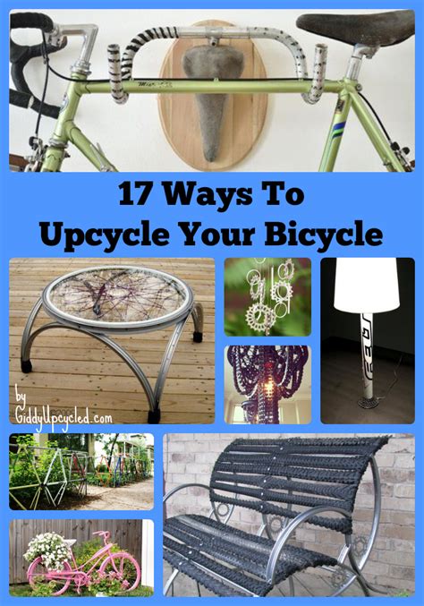 ways  upcycle  bicycle giddy upcycled upcycled bike bicycle decor upcycle