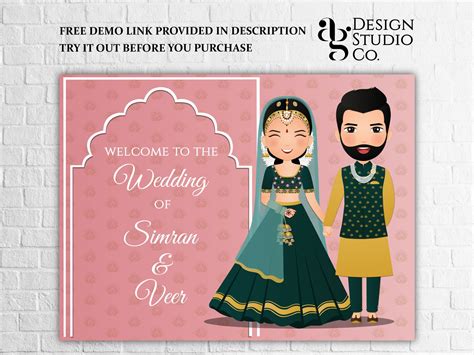 punjabi wedding  signages punjabi  signs indian etsy