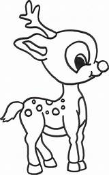 Baby Coloring Reindeer Sheet sketch template