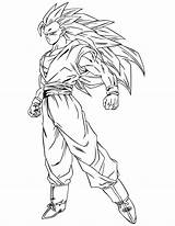 Goku Saiyan sketch template