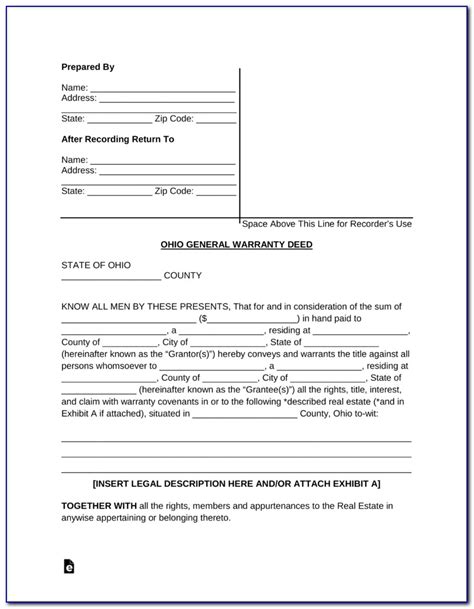 ohio quit claim deed form  form resume examples xndeprrkwl