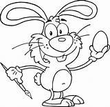 Coloring Bunny Rabbit Easter Pages Outline Kids Colouring Cartoon Drawing Child Colour Clipart Animal Printable Print Templates Flowers Cute Getdrawings sketch template