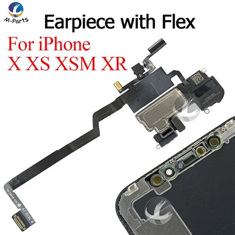 original earpiece  iphone  xs xsm xr max speaker  proximity light sensor flex cable