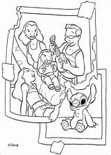 Stitch Lilo Family Coloring Pages Her Disney Print Hellokids Et Color sketch template