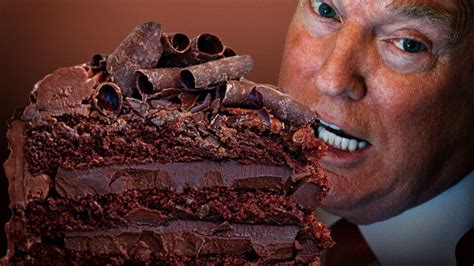 trump brags  eating   beautiful chocolate cake  syrian missile strike