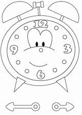 Coloring Kids Clock Pages sketch template