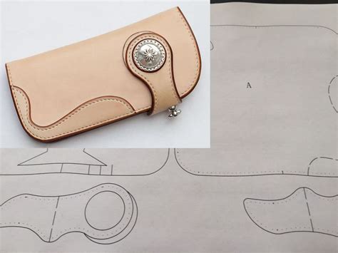 leather templates wuta acrylic long wallet template set