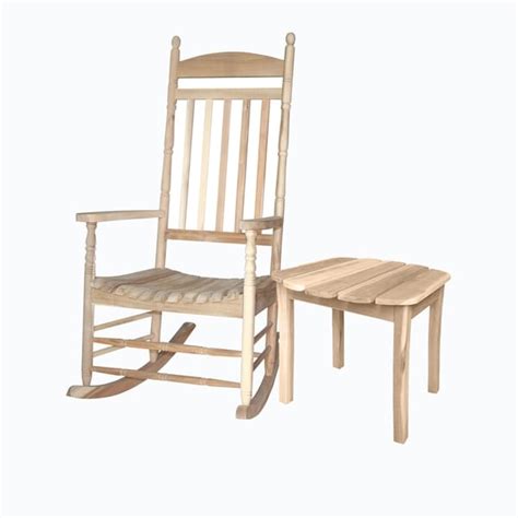unfinished  piece porch rocker side table set  shipping today