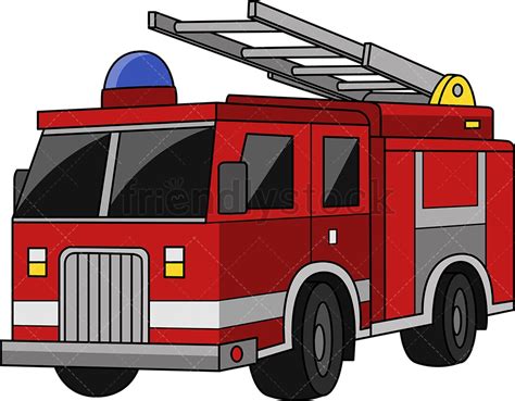 fire truck cartoon clipart vector friendlystock