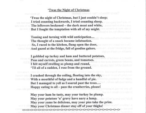 printable twas  night  christmas poem