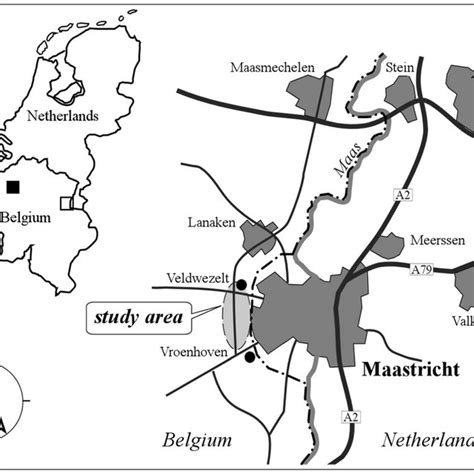 map  belgium   netherlands  indication    scientific diagram
