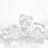 Coloring Pages Mimi Panda Lol Dolls sketch template
