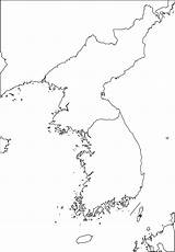 Landkarte Südkorea Grenzen Anklicken sketch template
