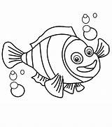 Fish Clown Coloring Bubbles Pages Drawing Getcolorings Color Getdrawings sketch template