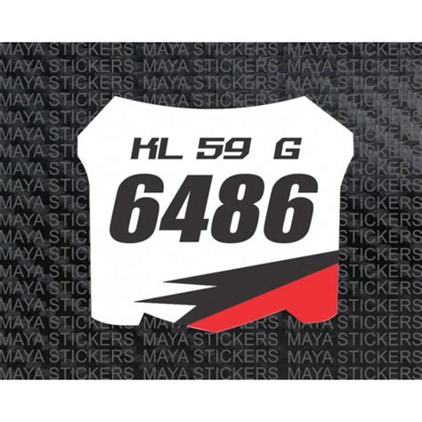mx fx racing sports style number plate stickers  bikes