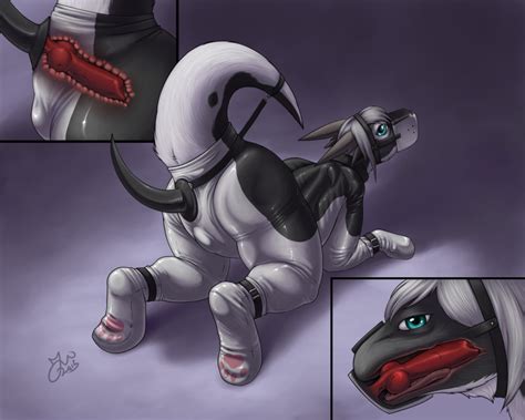 rule 34 all fours anthro blue eyes bondage butt plug buttplug tail color furry gag hair