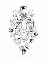 Tigers Desenho Tigre Tatuagem Tatouage Memuralimilani Notitle Flowertattoos Lobo Haberimrize Mykinglist Escolha Lifeinhamburg Thightattoo sketch template