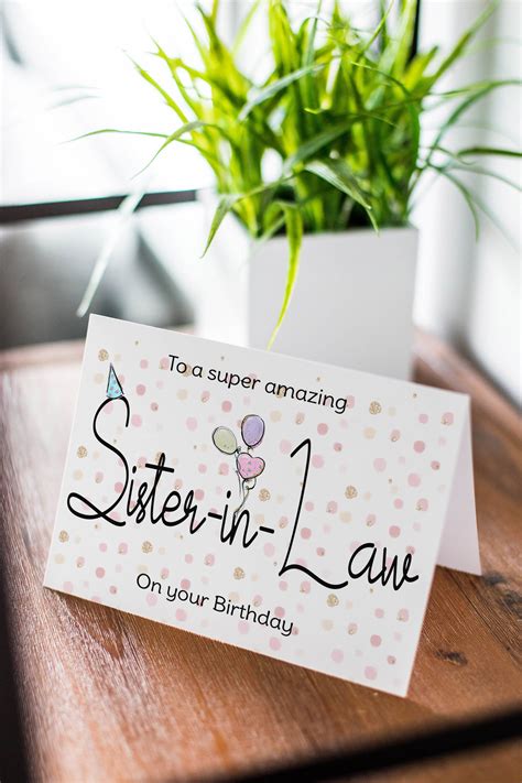 super amazing sister  law birthday card birthday card  etsy