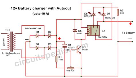 schematic diagram  car battery charger