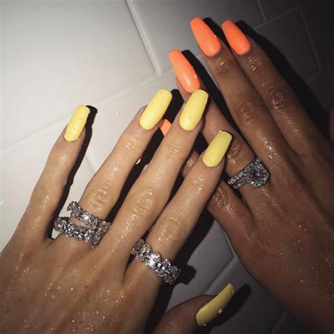 Kylie Jenner Neon Yellow Nails — Love Or Loathe Her Latest
