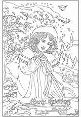 Coloring Pages Christmas Dover Book Vintage Publications Doverpublications Adult Books Haven Creative Greetings Colouring Printable Publication Cards Merry Samples Fashion sketch template