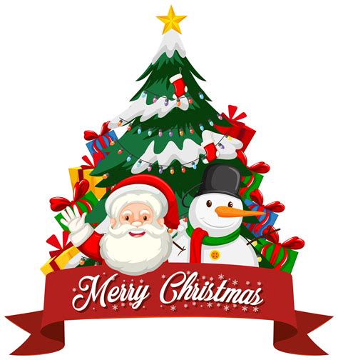 christmas theme  santa  tree  vector art  vecteezy