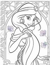 Disney Coloring Princess Pages Adult Book Sheets Jasmine Aladdin Printable 塗り絵 ぬりえ イラスト Books ぬり絵 大人 Choose Board Mandala 保存 sketch template