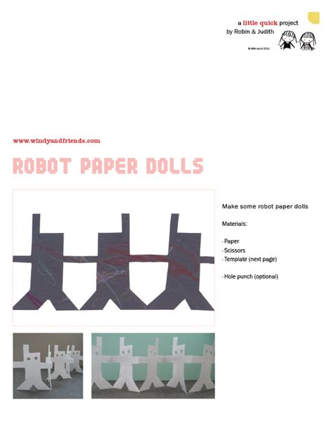 hundreds thousands robot paper dolls
