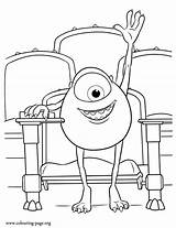 Coloring Pages Mike University Monsters Wazowski Class Para During His First Colorear Monster Colouring Inc Library Clipart Popular sketch template