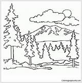 Pages Woods Coloring Color Mountain Into Printable Coloringpagesonly Template sketch template